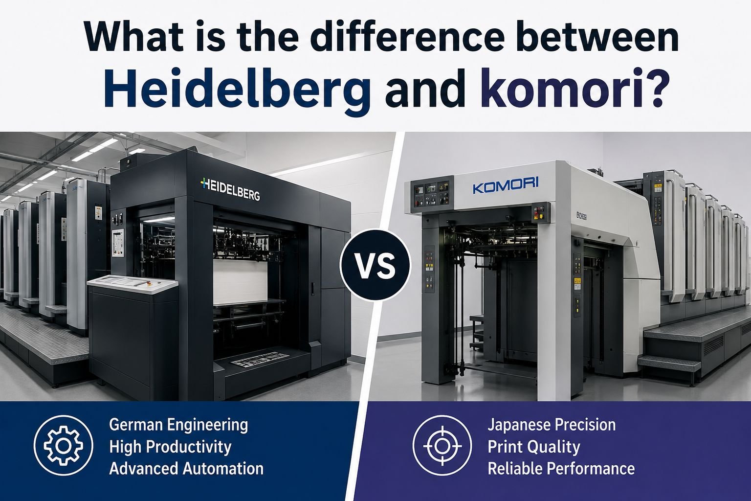 What is the Difference Between Heidelberg and Komori Machine?